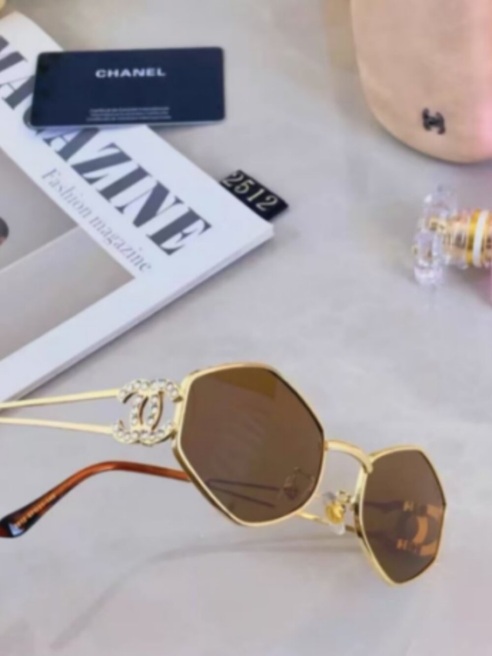 Chanel Gold Sunglasses